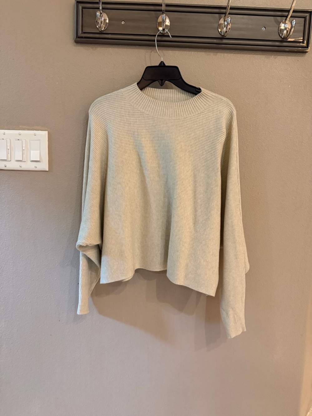 Pinch Relaxed Ribbed Crewneck Sweater in Soft Cream